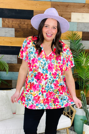 Promises Kept Multi Color Floral Top - T10941MU