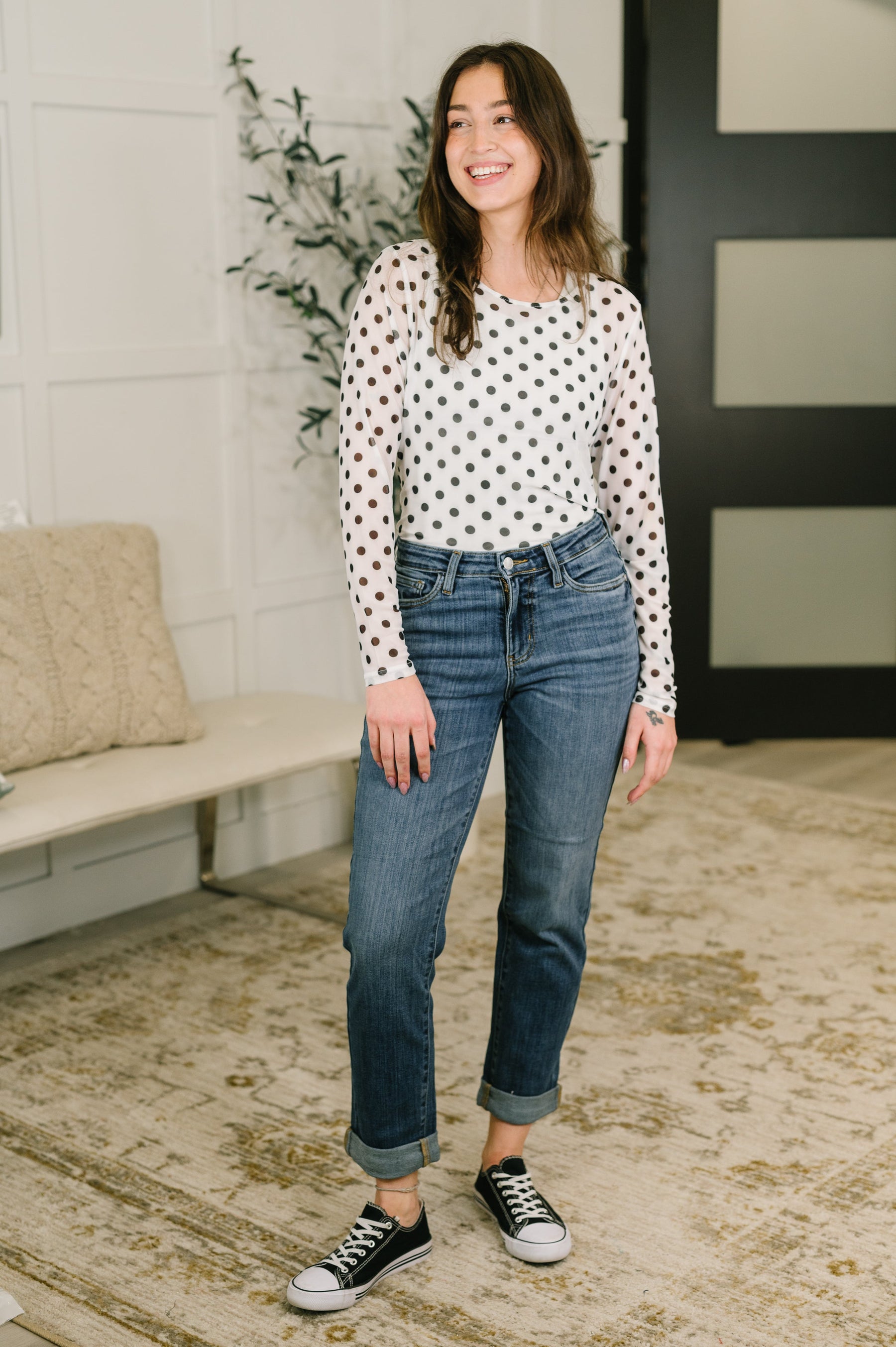 Zoey Mid Rise Billie Boyfriend Jean in Everyday Indigo