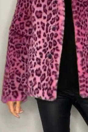 She's A Fierce One Cerise Faux Fur Coat - O5741CR