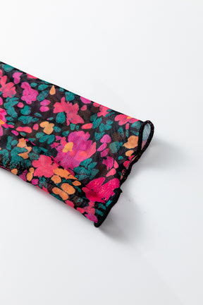 Flower Filled Moments Mesh Top