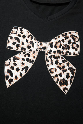 Instant Favorite Leopard Bow Top And Short Set