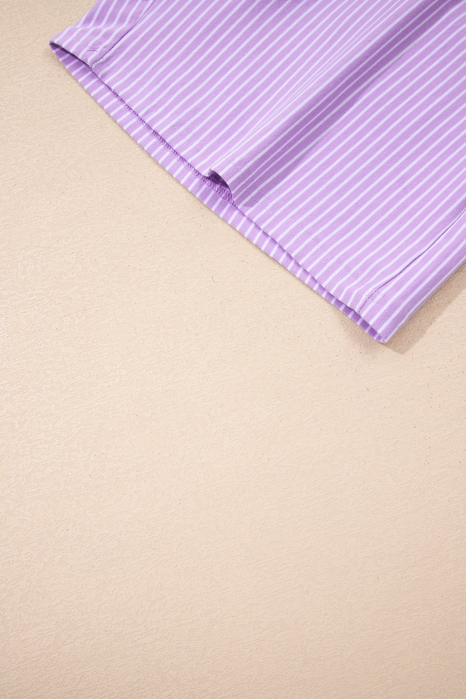 Let's Do This Purple Stripe Top And Shorts Set