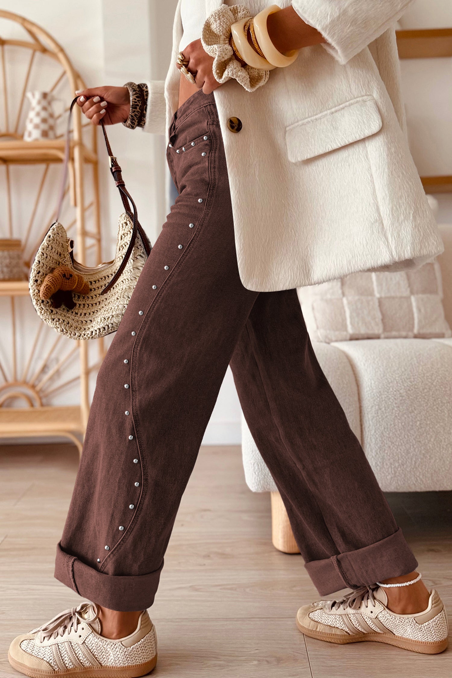 Studded Sidekick Jeans ( 2 Colors)