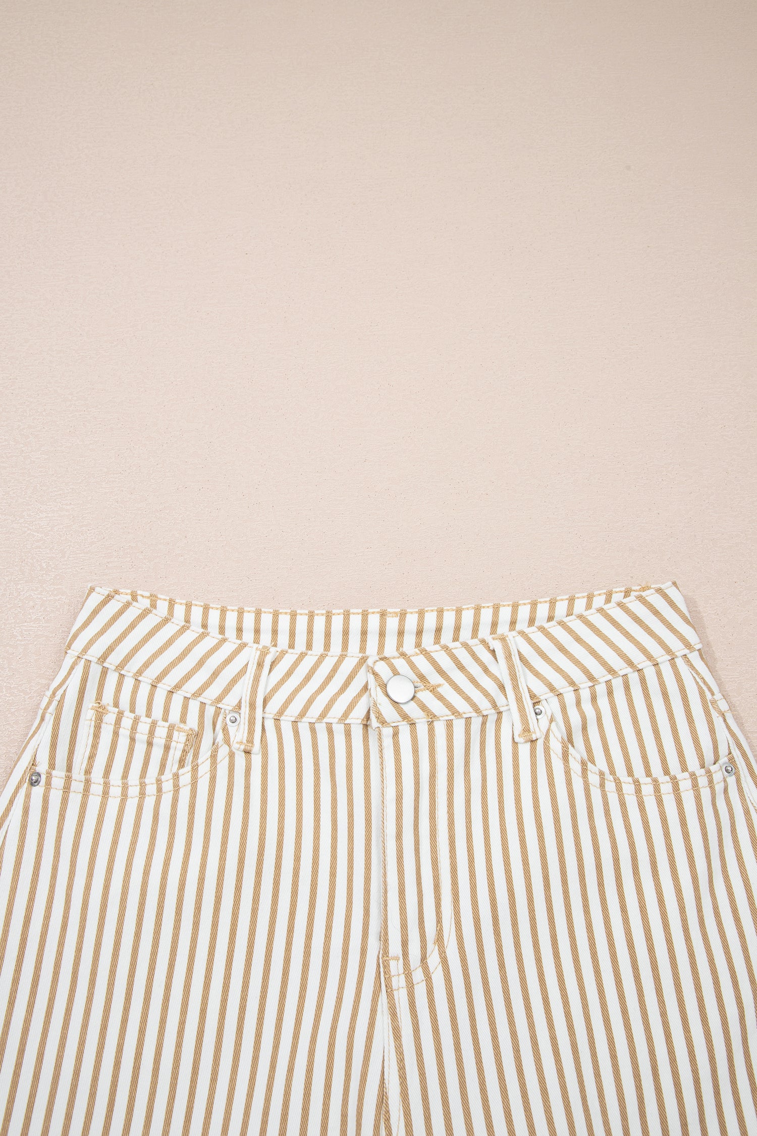 Just Feels Right Khaki Stripe Casual Barrel Jeans