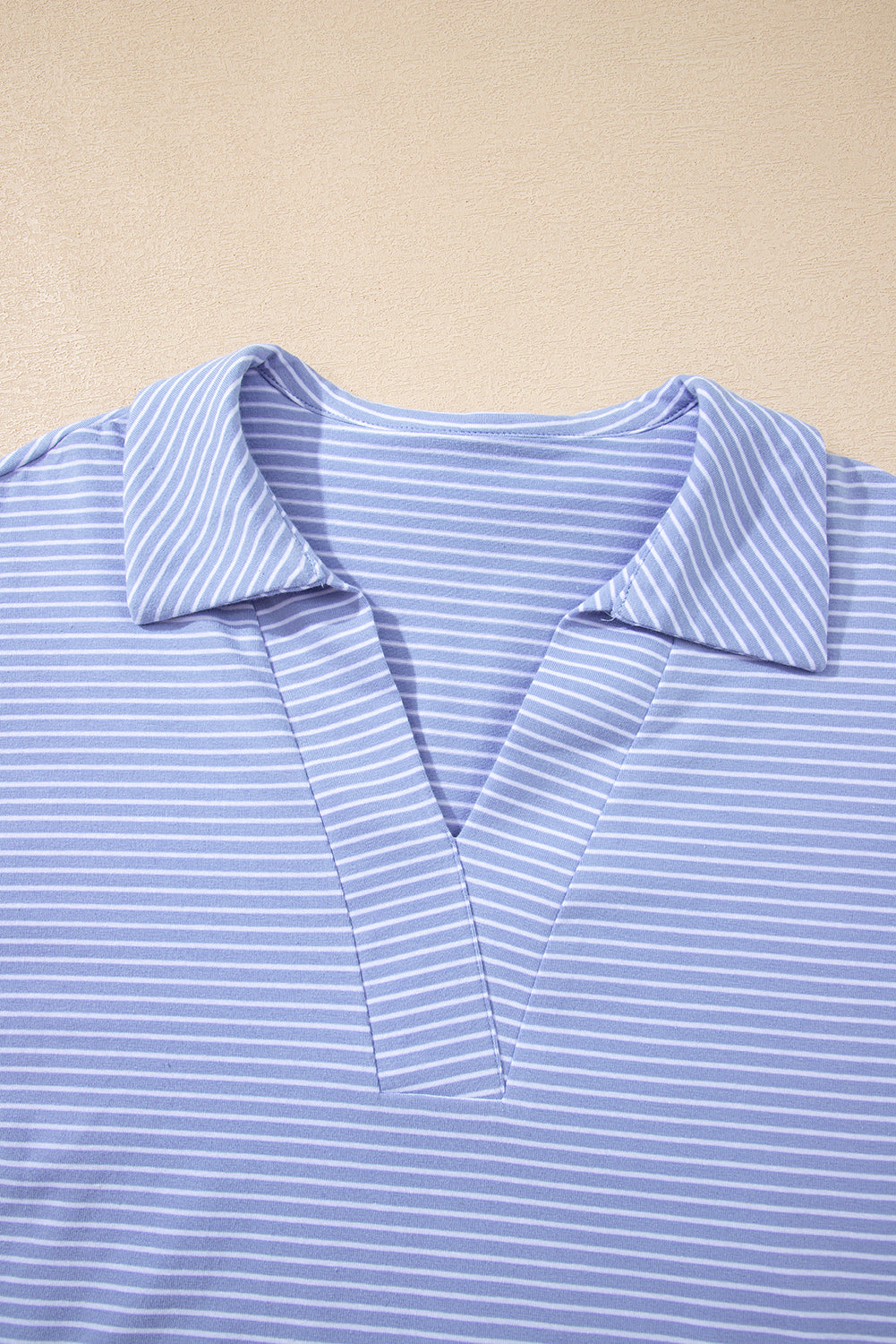 Let's Do This Sky Blue Stripe Top And Shorts Set