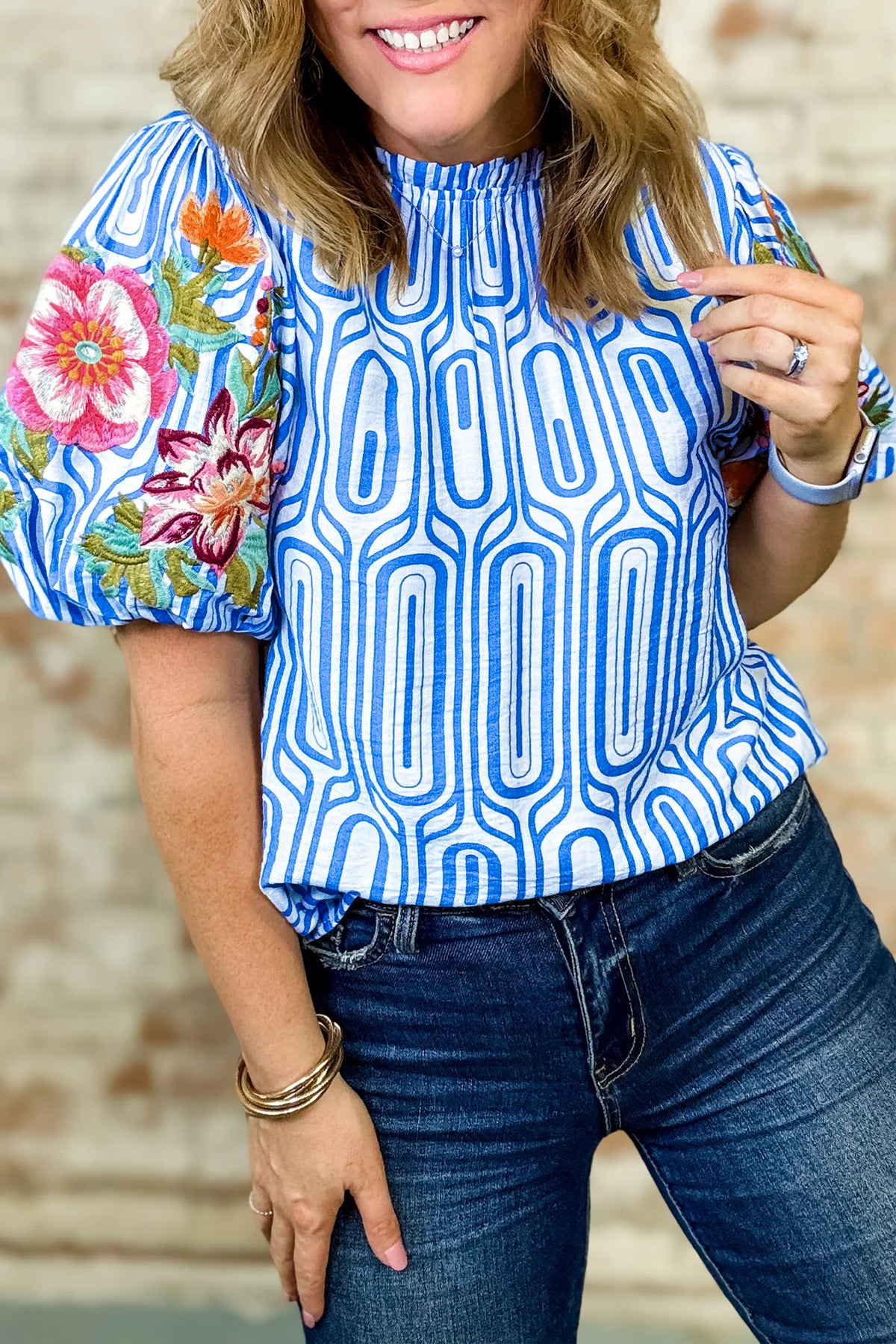 Wildest Dreams Floral Geometric Top
