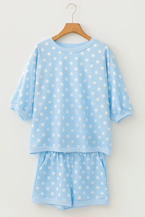 Polka Dot Paradise Pink Top And Short Set (4 Colors)