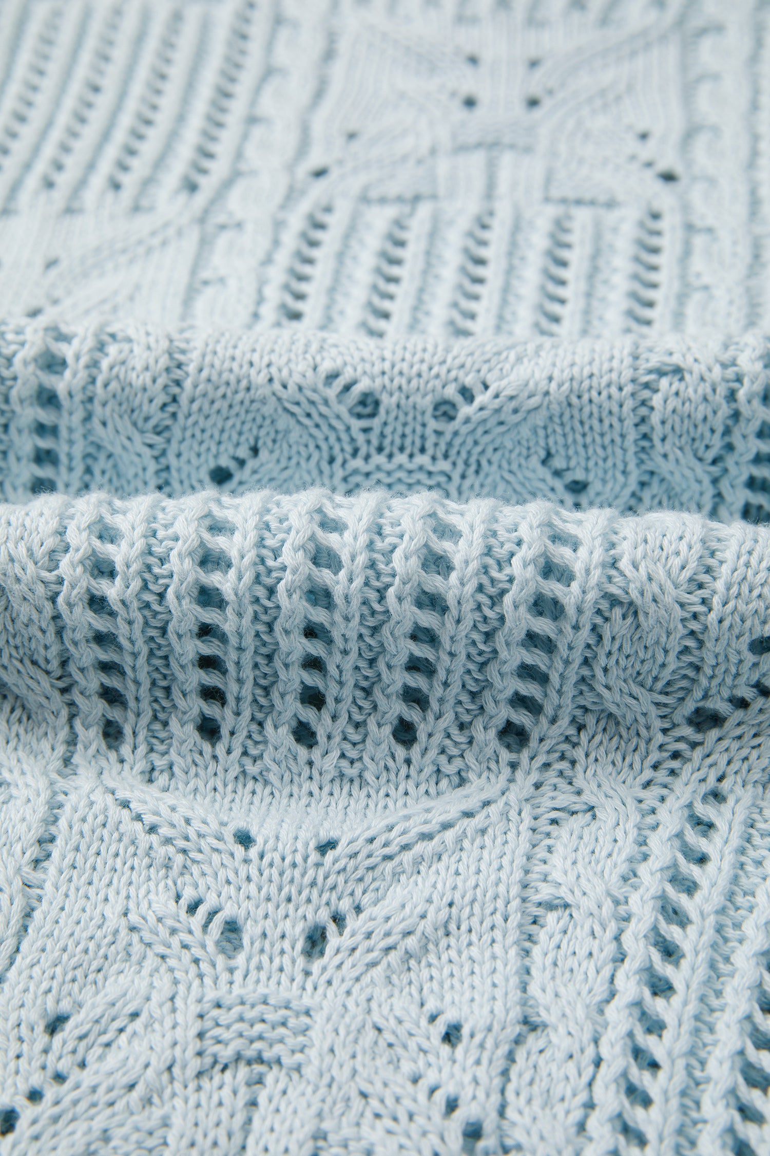 How About That Beau Blue Knit Bow Top
