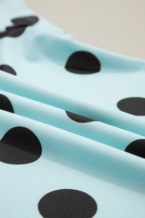 It's Spot On Sky Blue Polka Dot Top And Skort 2pc Set