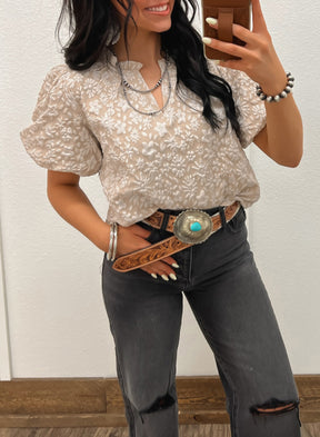Cute Happens Floral Textured Top (2 Colors)