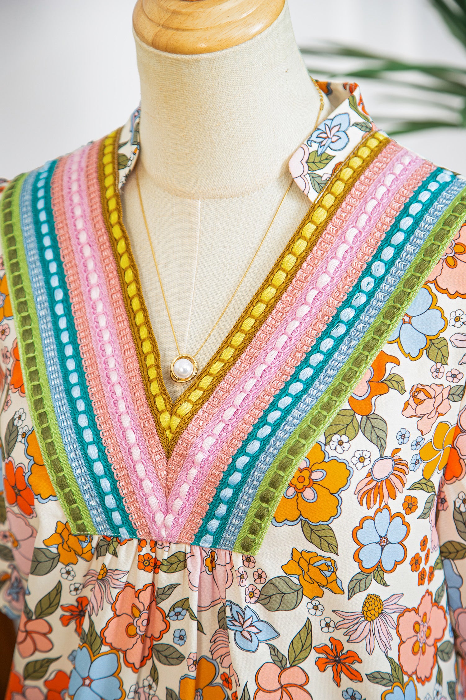 Sunshine Blooms Puff Sleeve Boho Flower Top