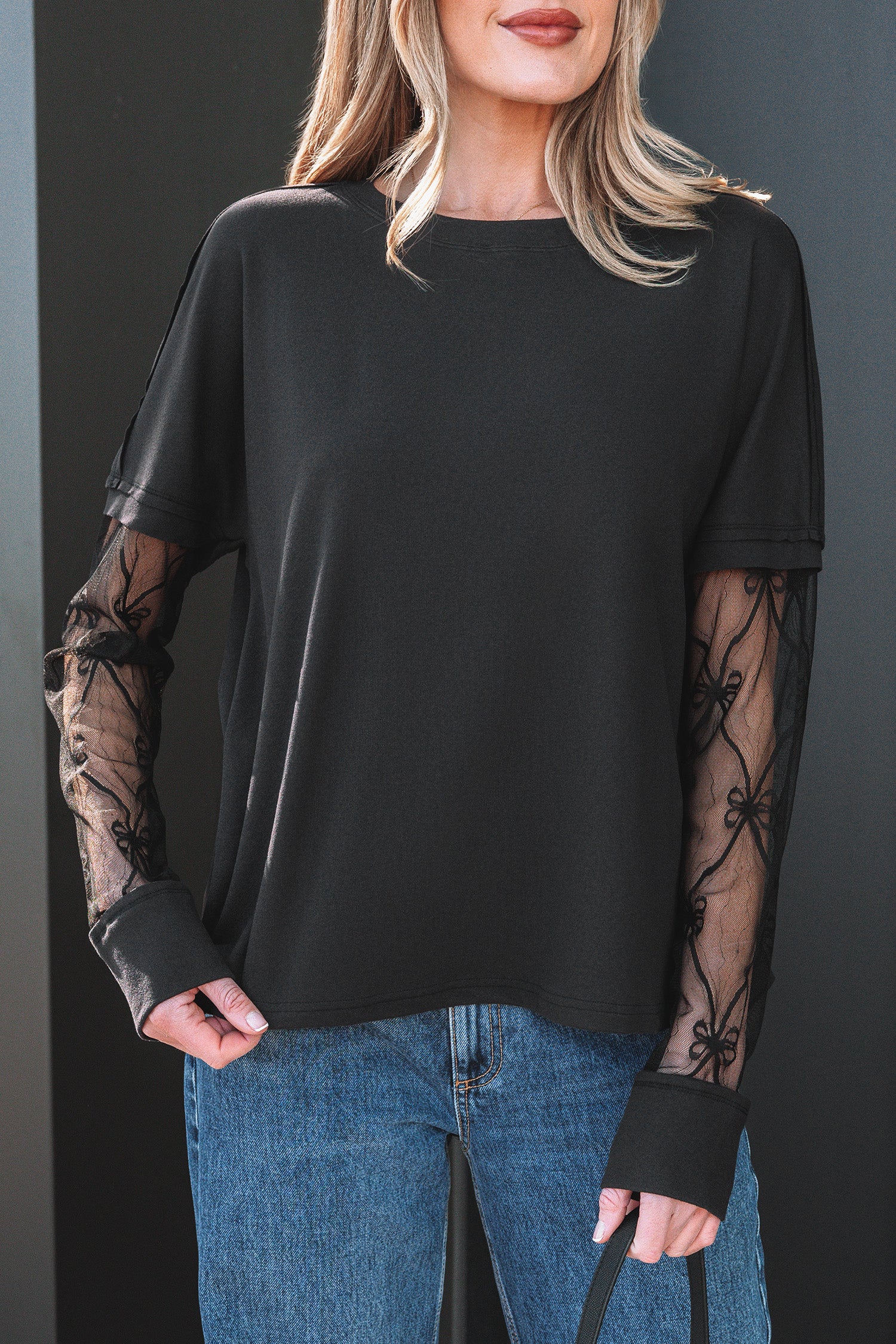 Shine Bright Bow Textured Top