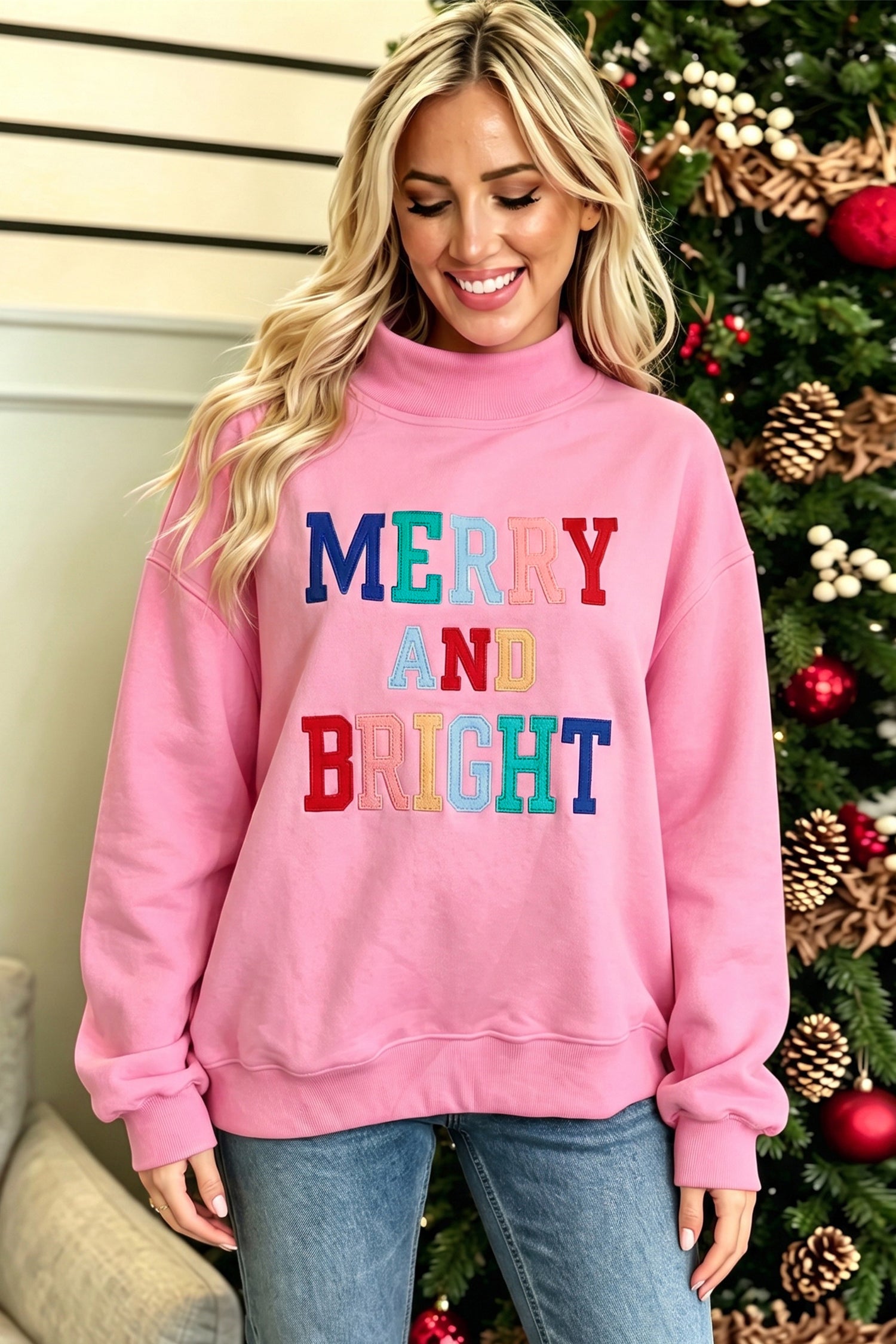 Merry And Bright Sweatshirt (2 Colors)