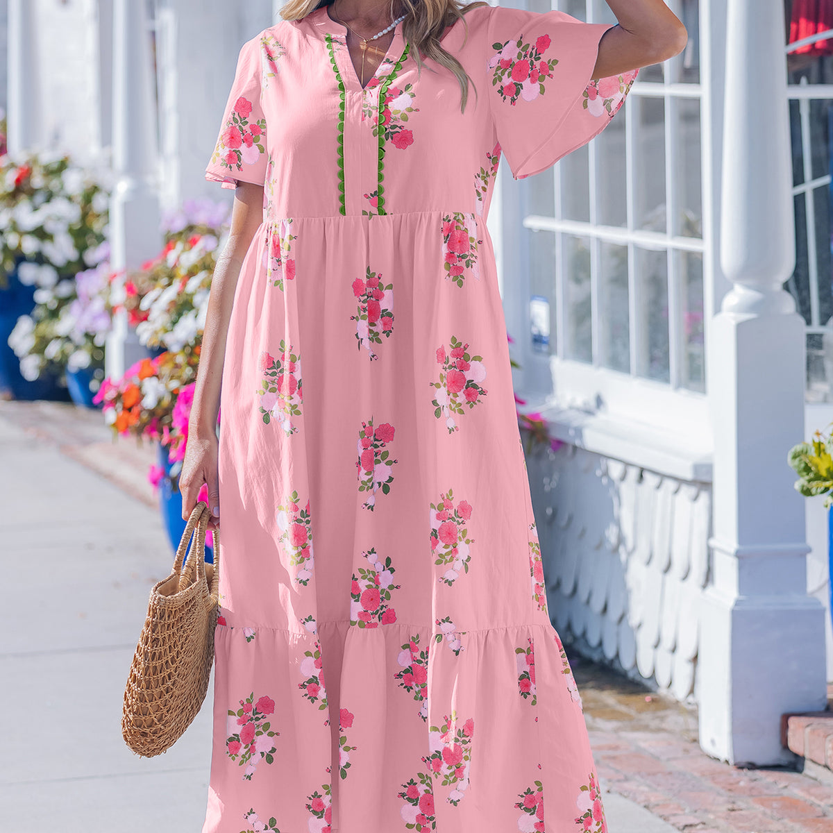 sachin and babi light blue dress Margaret Floral Embroidered Midi Dress Pink | Occasion Dress in Sizes  XXS6X