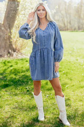 Flirty Meets Chic Denim Mini Dress