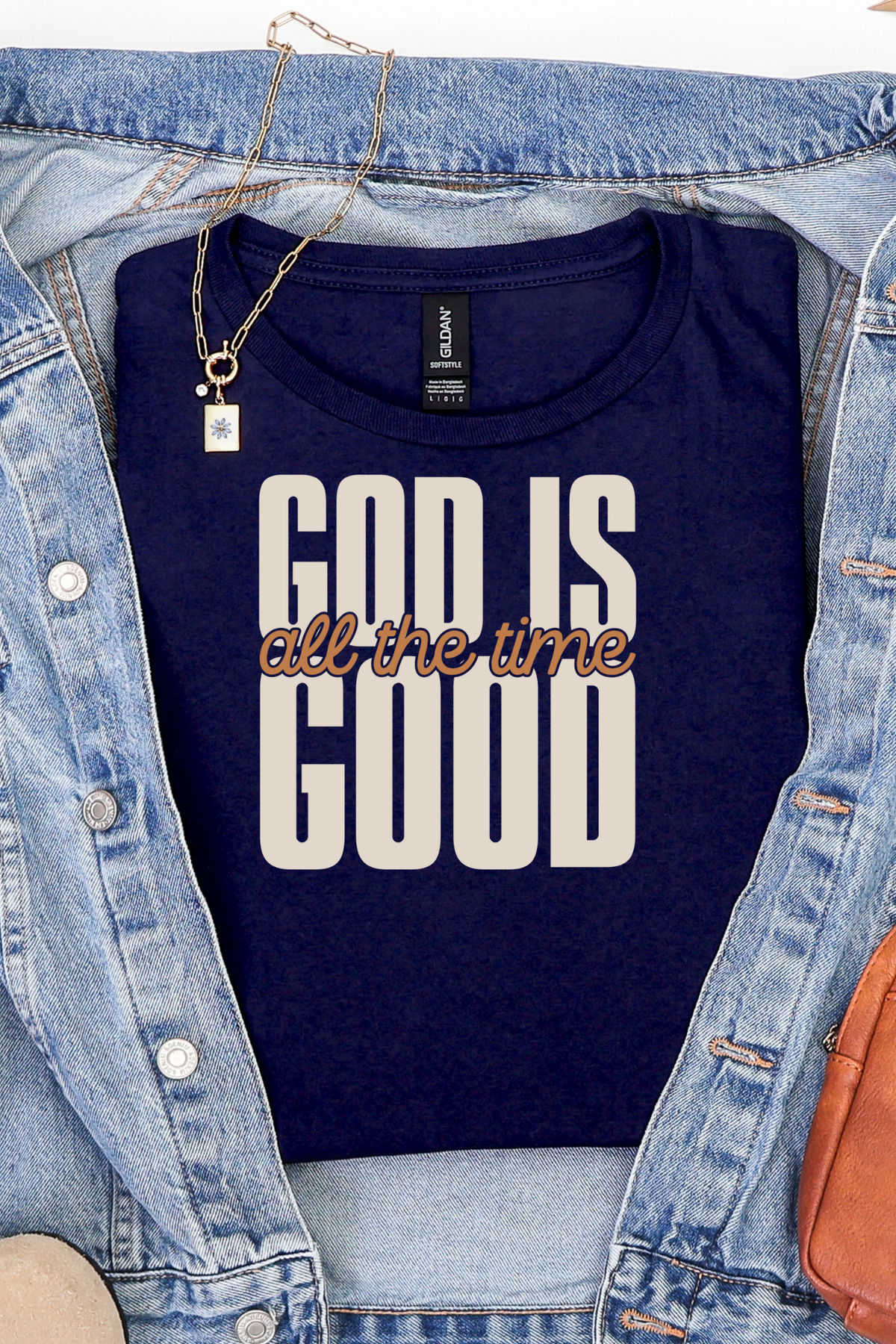 All the Time in Navy Graphic Tee and Sweatshirt