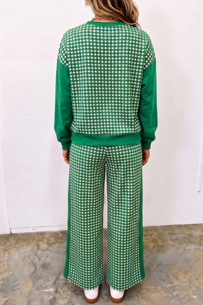 Gingham Style Top And Pant Set (5 Colors)