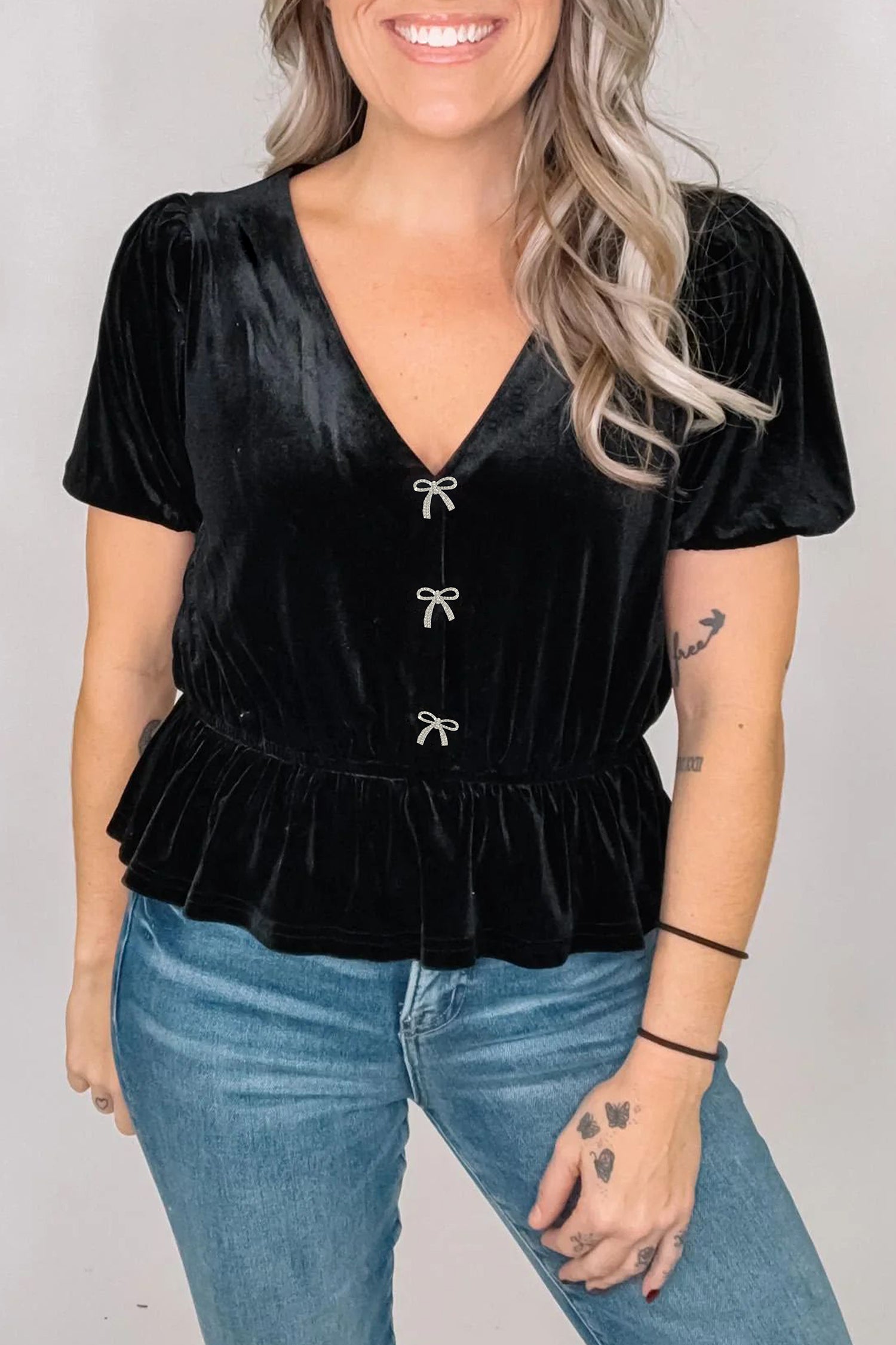 Wrapped In Glam Peplum Top