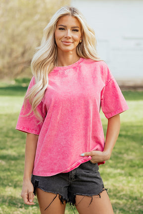 Casual And Cute Mineral Washed Top (3 Colors)