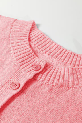 Easy To Style Peach Knit Sweater Cardigan