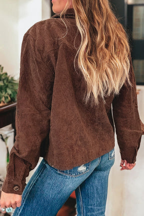 The Coffee Stitch Embroidered Corduroy Jacket