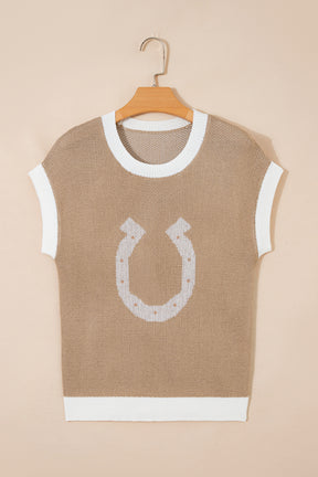 I'm The Lucky One Horse Shoe Pattern Sweater