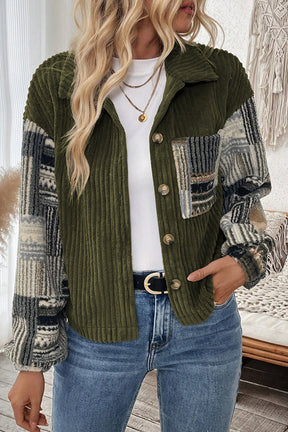Power Of Plaid Ribbed Jacket