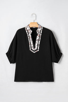 Just Feels Like Me Black Leopard Trim Dolman Top