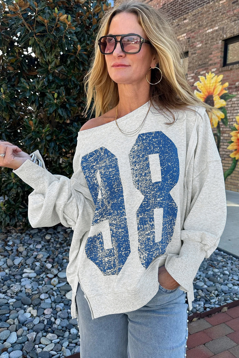 Varsity Blues Pullover Top