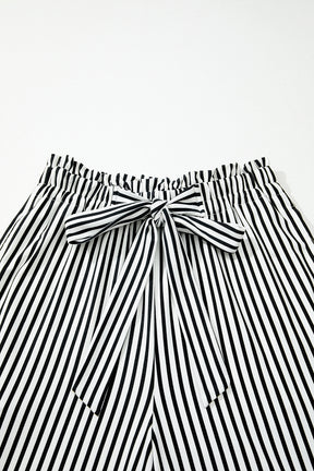 Easy Win Black Stripe High Waist Pants