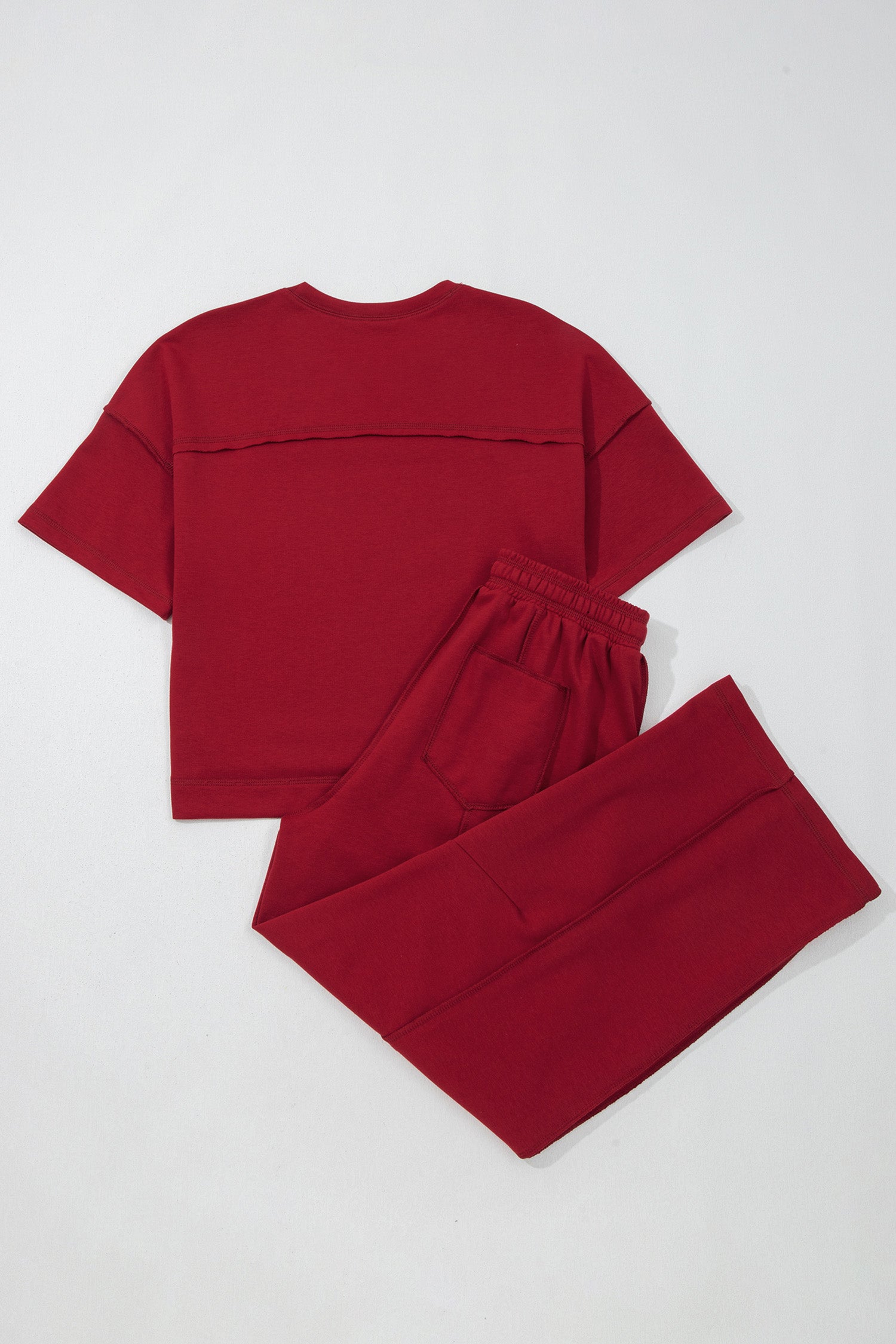 Here For It Racing Red Top and Barrel Pant Set