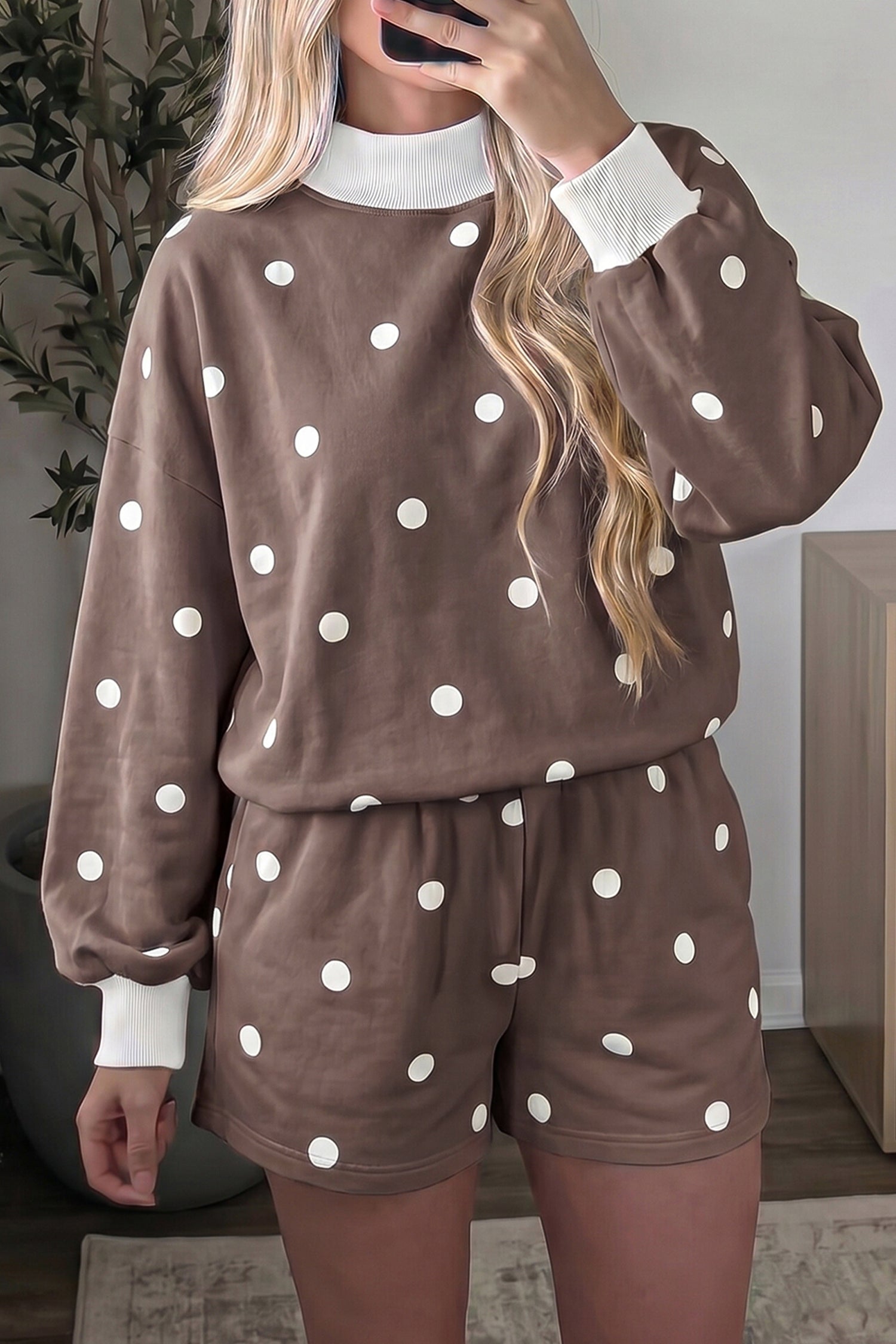 Sweet On Spots Top And Short Set (2 Colors)