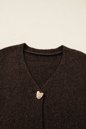 Every Beat Of My Heart Brown Sweater