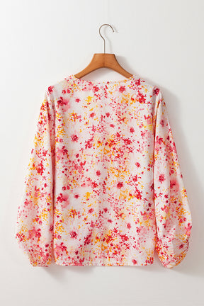 Best Reflection Floral Bubble Sleeve Top