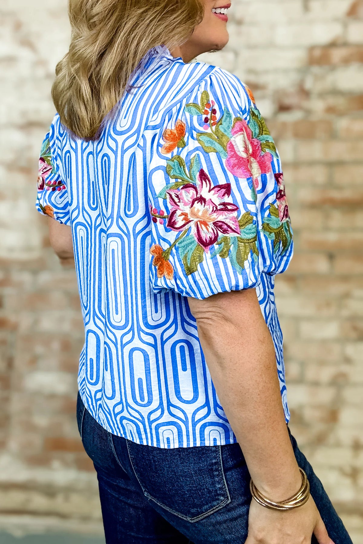 Wildest Dreams Floral Geometric Top