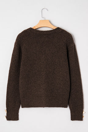 Every Beat Of My Heart Brown Sweater