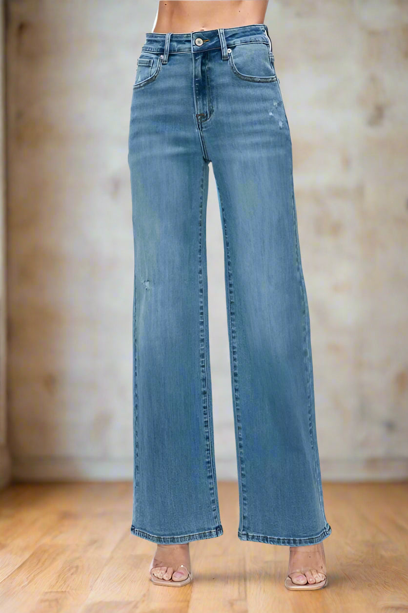 Ava Bytos High Rise Wide Leg Jeans with Pockets