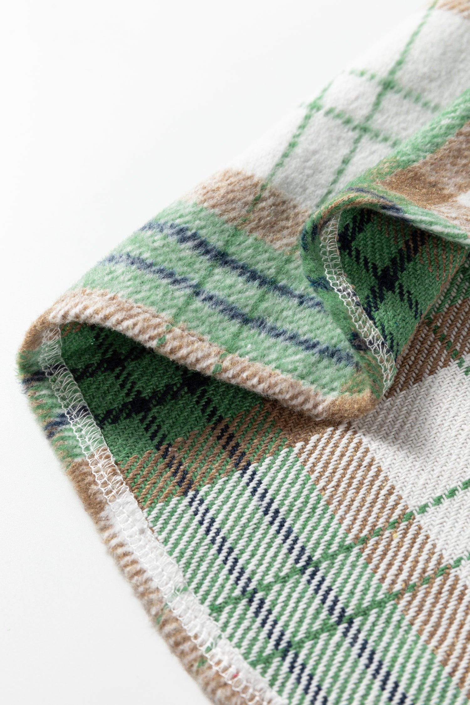 Home Sweet Home Green Plaid Flannel Shacket