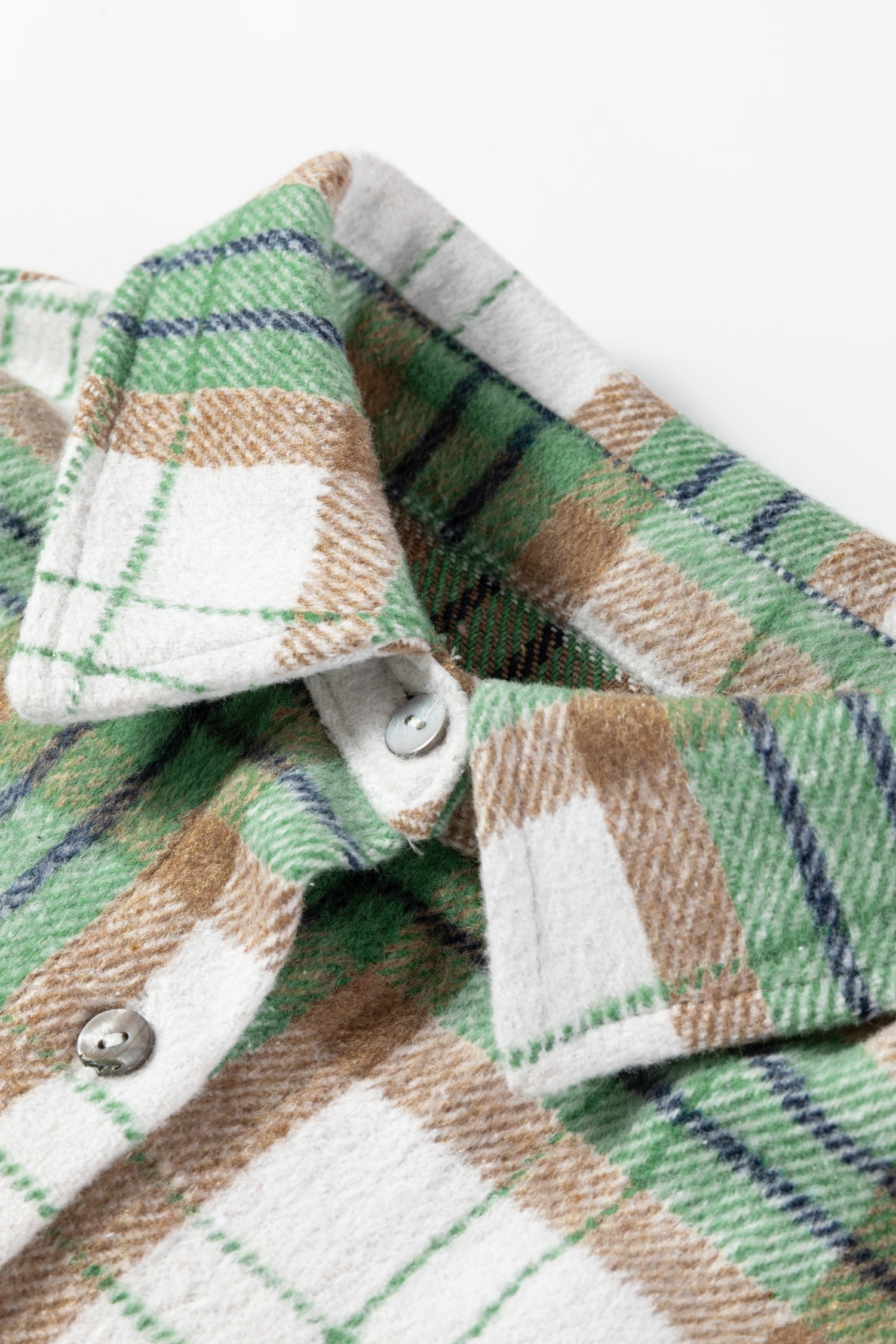 Home Sweet Home Green Plaid Flannel Shacket