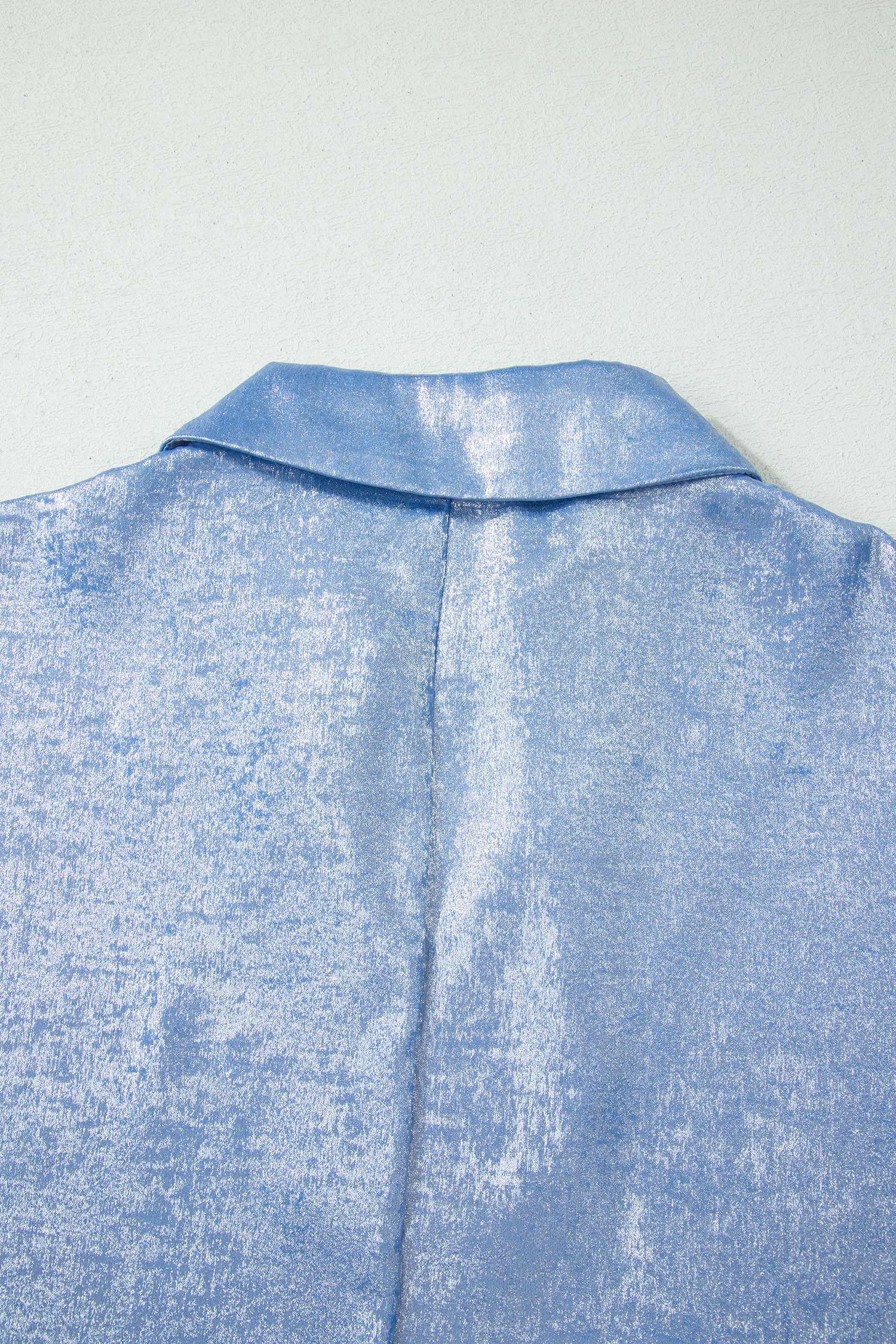 All The Sparkles Blue Metallic Top
