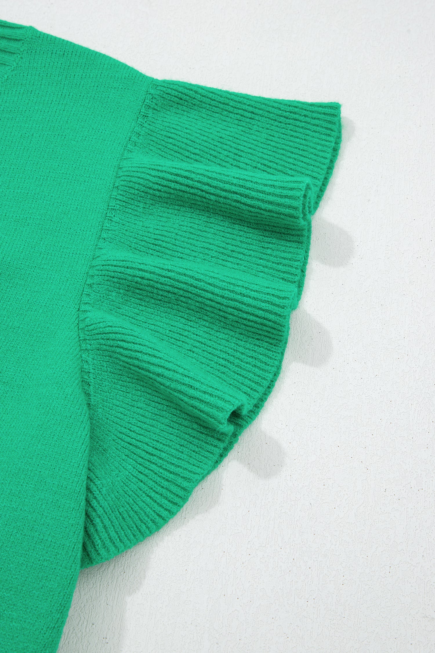 Daily Classic Green Ruffle Sleeve Top
