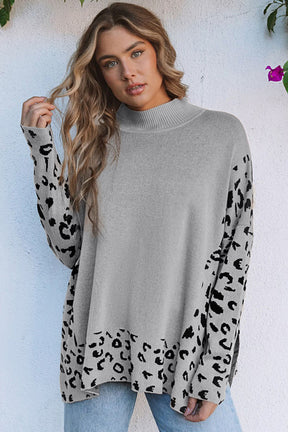 Born To Be Fierce Gray Oversized Sweater