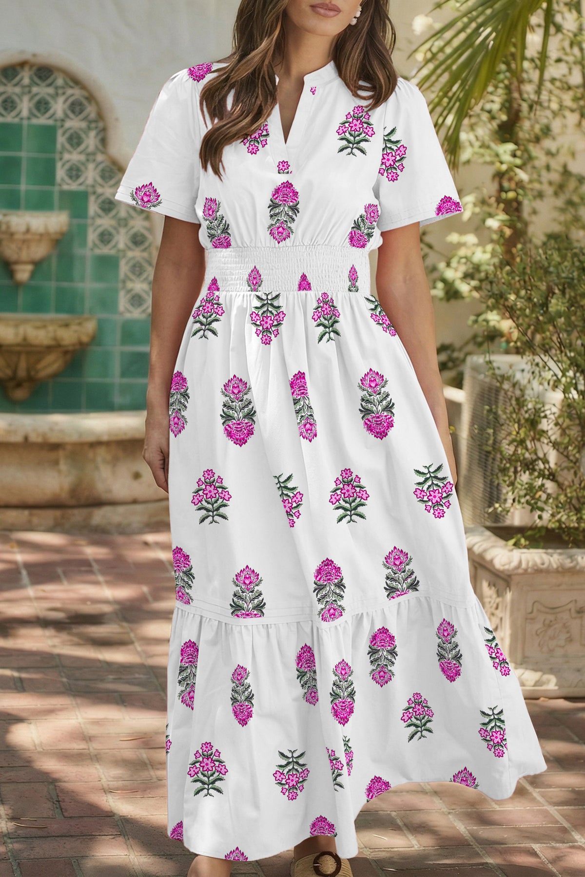 Already Obsessed White Floral Maxi Dress