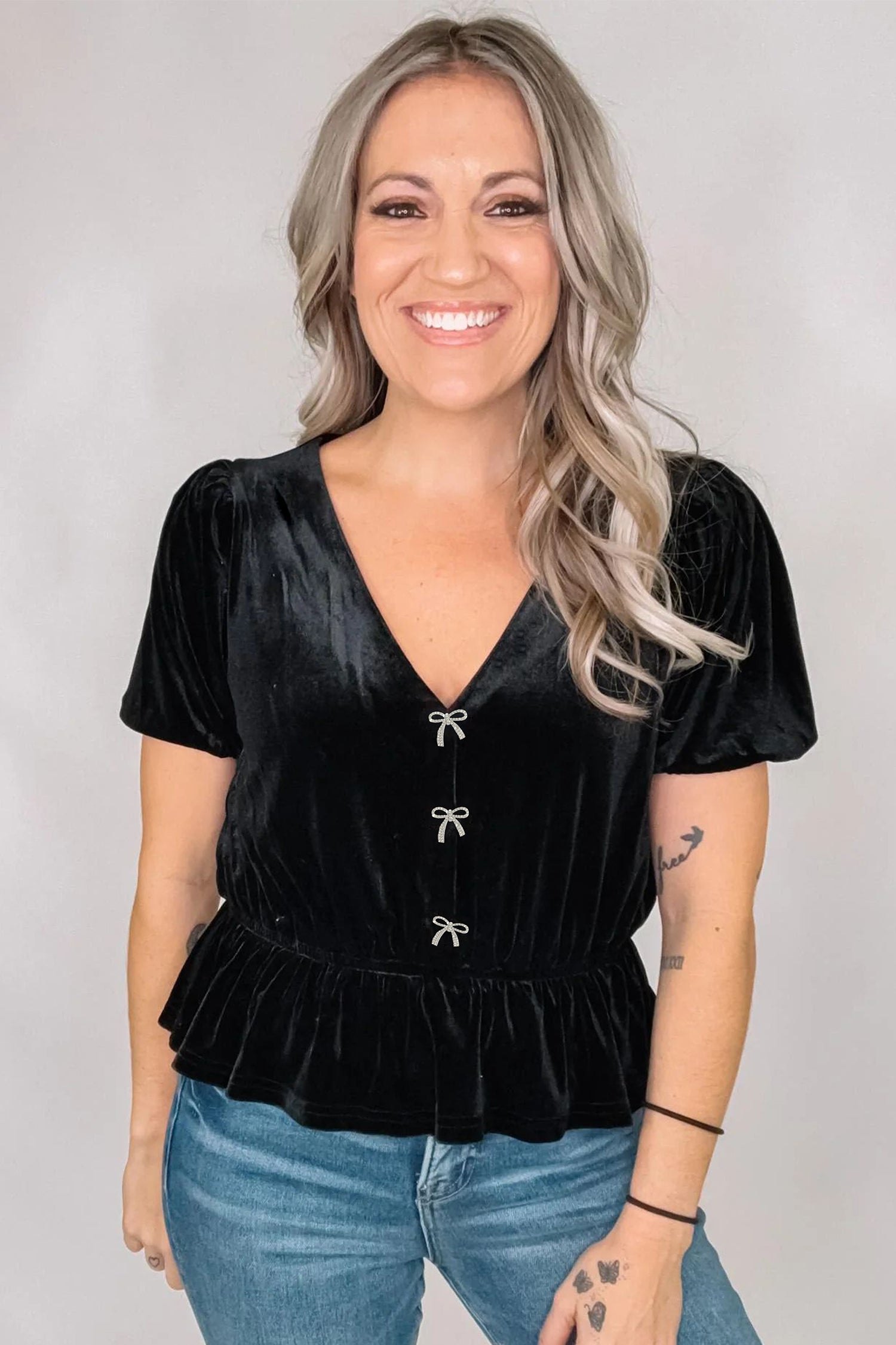 Wrapped In Glam Peplum Top