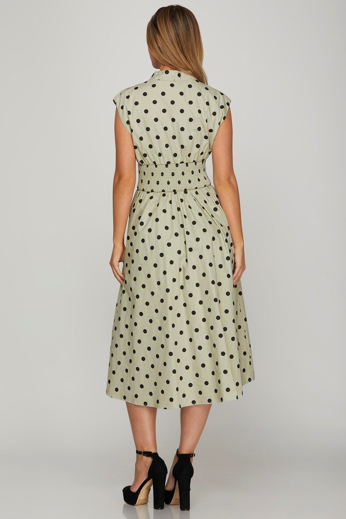 Connect The Dots Sage Midi Dress D5667SG
