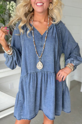 Flirty Meets Chic Denim Mini Dress