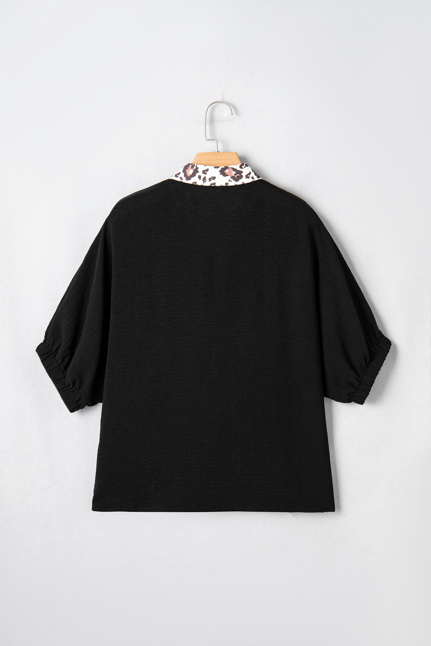 Just Feels Like Me Black Leopard Trim Dolman Top
