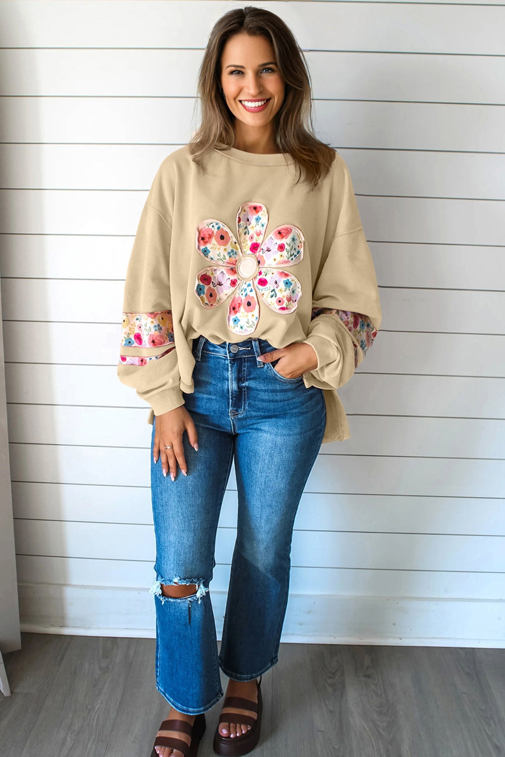 Petal Perfect Floral Applique Top