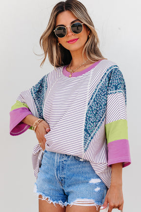Calling On You Patchwork Top