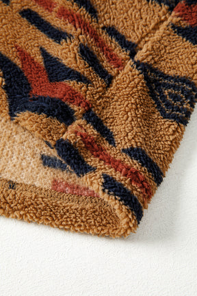 Warm You Up Aztec Pattern Fleece Shacket